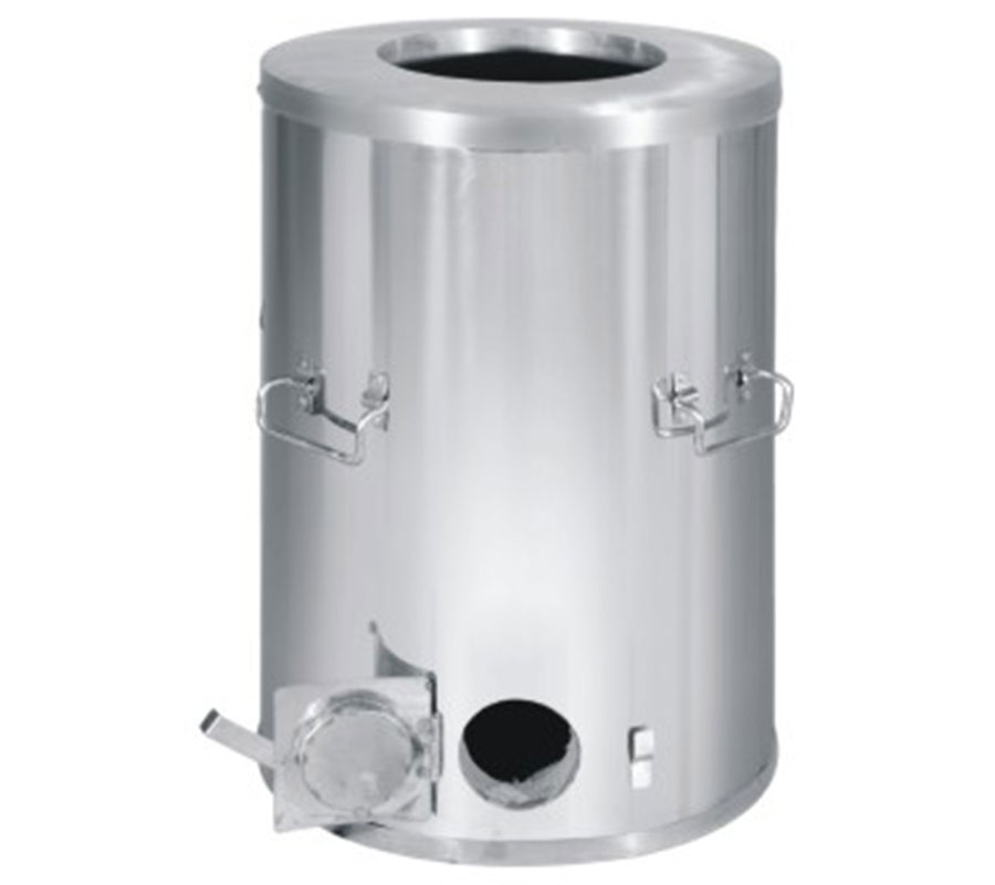 Stainless Steel Round Drum Tandoor W/Wheels